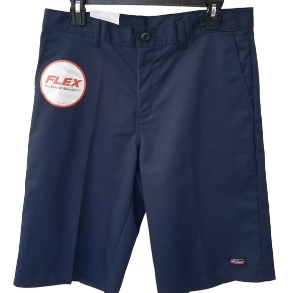 Dickies Men’s Size 42 Flex Work Short Relaxed Fit Navy Workwear Flat Front NWT - Picture 9 of 9